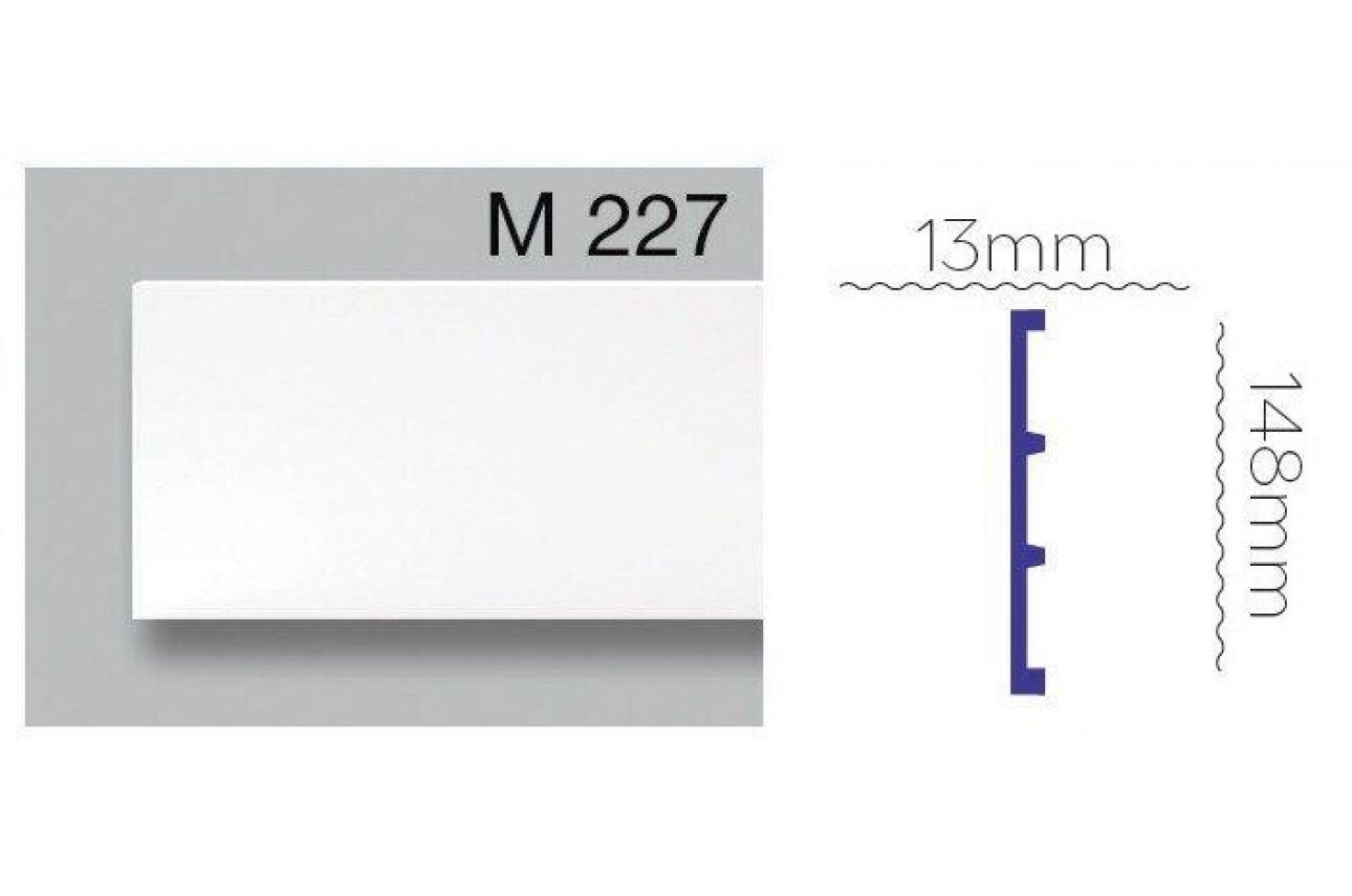 Плінтус підлоговий поліуретановий Harmony M 227
