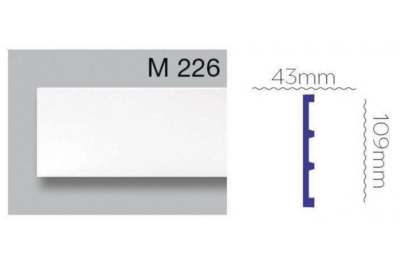 Плінтус підлоговий поліуретановий Harmony M 226